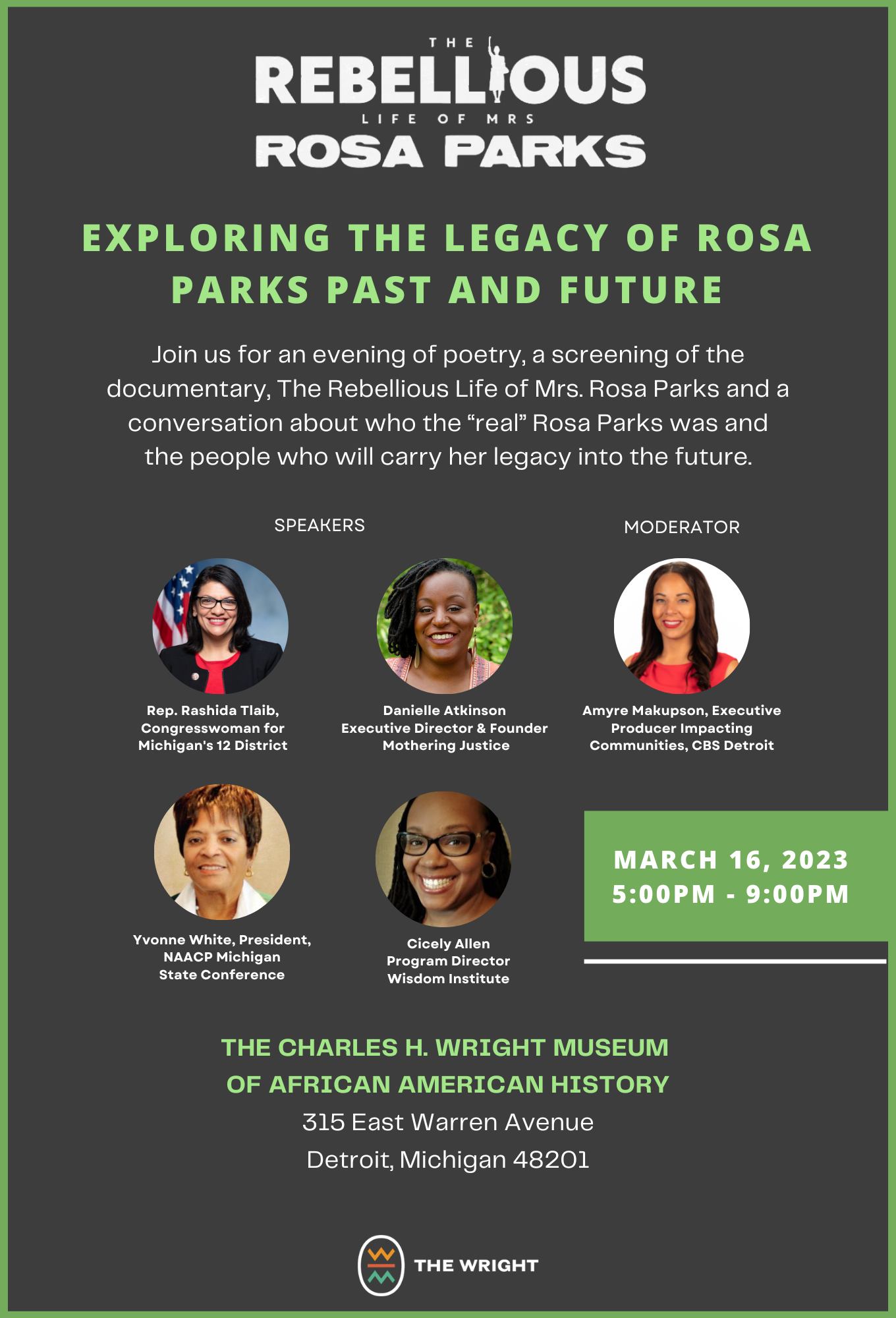 Rosa Parks Event Flyer