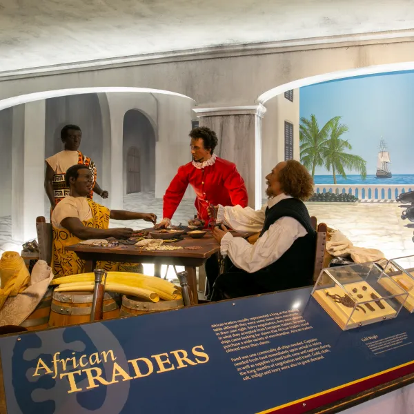 African slave traders diorama view