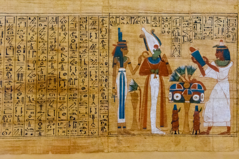 Image of ancient Egyptian art and heiroglyphics