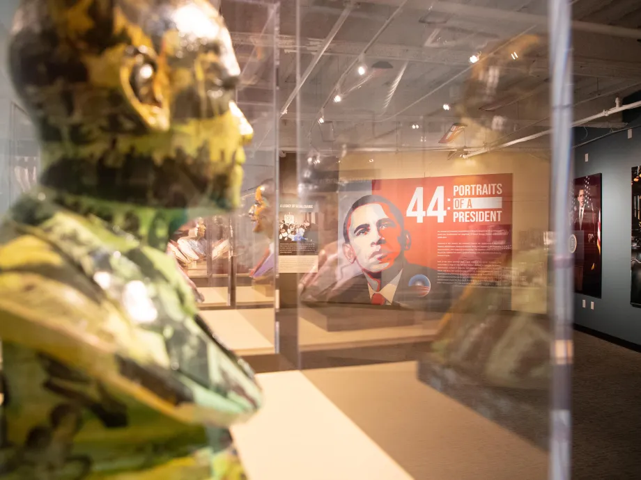 Obama Exhibit with Bust